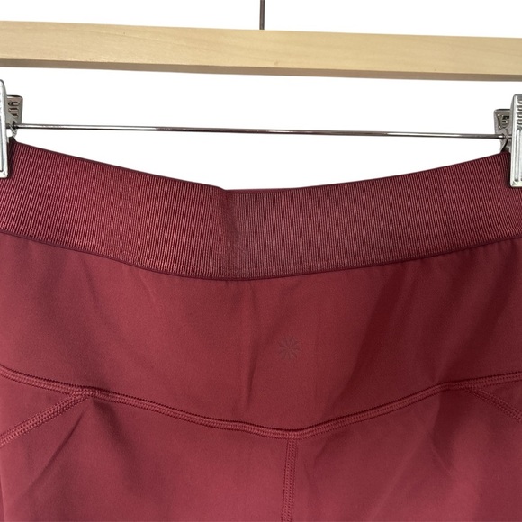 Athleta Aura Heel Tight Legging in Powervita in Maple Red Mesh Yoga - Picture 4 of 7